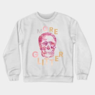 Pink skull more glitter Crewneck Sweatshirt